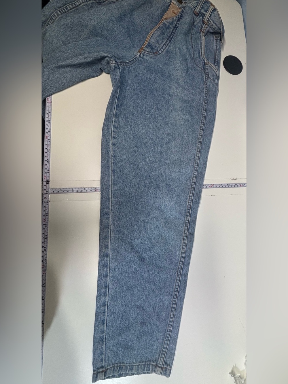 1980s Nevada Vintage high-waisted ribcage western cowgirl denim jeans size 31 - Picture 8 of 10
